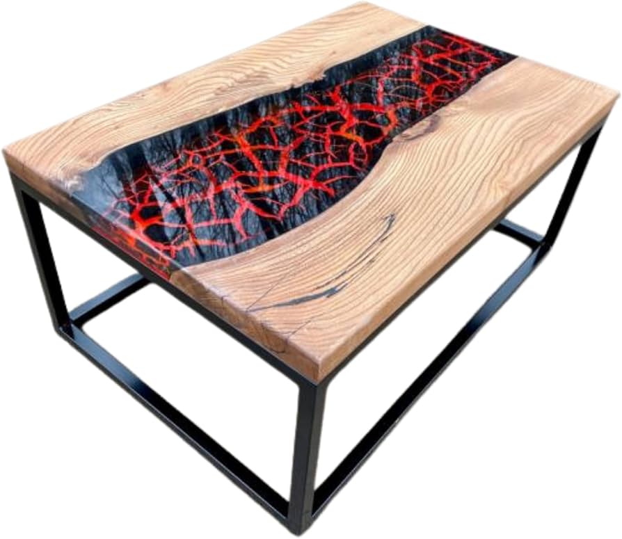 Amazon.com: Volcanic Lava Epoxy Resin River Gaming Table, Custom